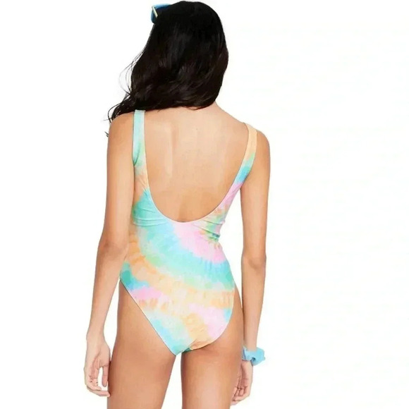 NWT Stoney Clover Lane x Target Rainbow Tie Dye One Piece Swimsuit-S - Picture 3 of 5